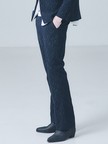 【セットアップ対応】幾何学柄 ジャガード フレアパンツ