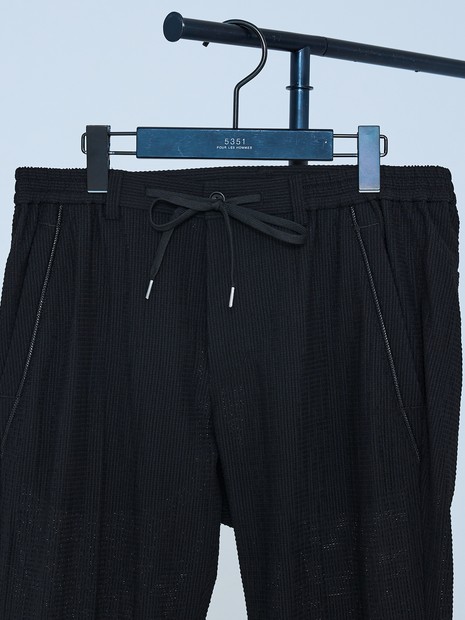 チェッカーメッシュトップス、アジャスタブルパンツ　セットアップ　L チェッカーメッシュトップス、アジャスタブルパンツ セットアップ L