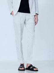 Recency of Mine】SOLO ストレッチリネン スラックスパンツ｜ABAHOUSE