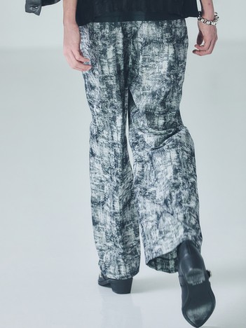 【総柄】ダンカリージャガード ワイド テーパード パンツ