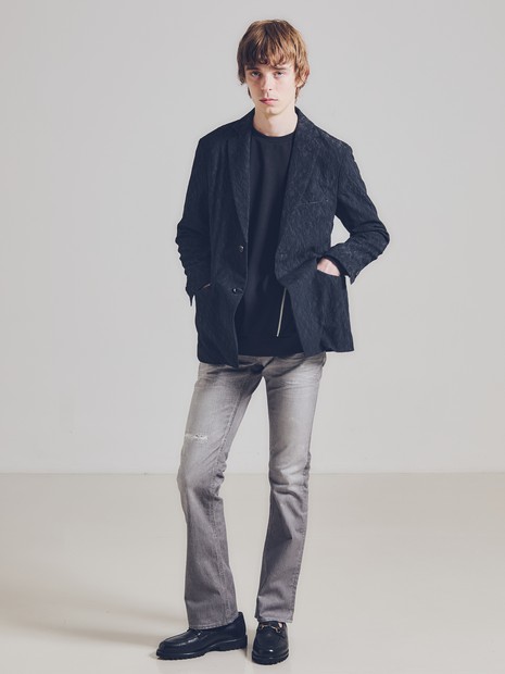 【セットアップ対応】幾何学柄 ジャガード ジャケット