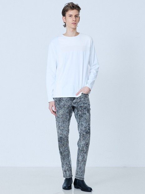 【3素材コンビ】コンビネーション 長袖 Tシャツ