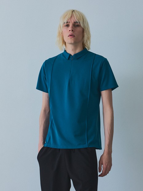 スリットジップ ピンタック ポロシャツ【予約】｜5351POUR LES HOMMES