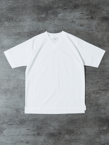DESIGNWORKS (MEN'S) - 【定番人気】超度詰微起毛スムース Vネック 半袖Tシャツ