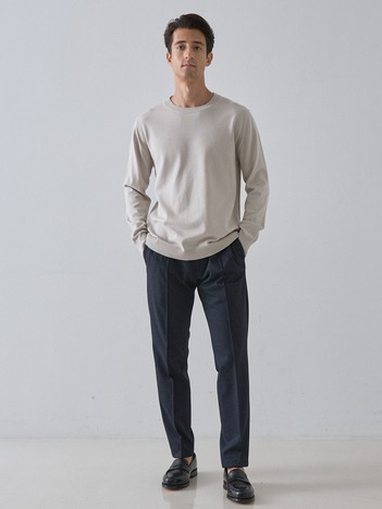 【カシミアタッチ / 25AWカラー】クルーネック ニット