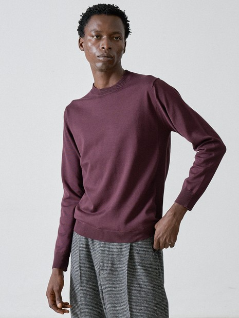 【定番人気 】カシミヤタッチ クルーネック ニット