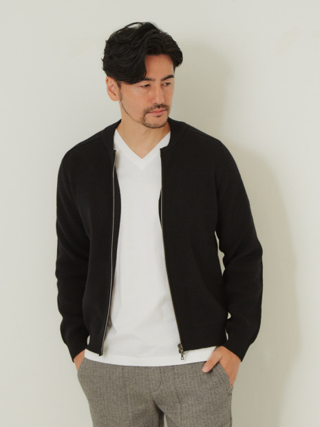 ジーロンラムZIP UP カーデ