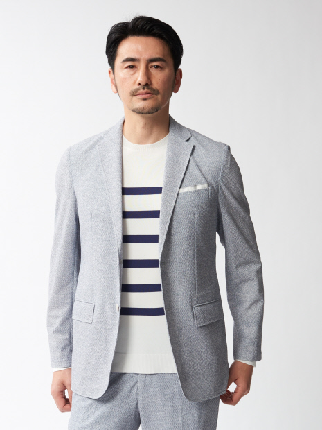 【セットアップ対応】メッシュストレッチプリントジャケット(収納バッグ付)