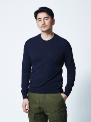 DESIGNWORKS (MEN'S) - ZANONE / ザノーネ リブコットン クルーネックニット