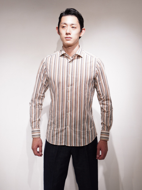 TRAIANO TS15TF12 ストライプシャツ