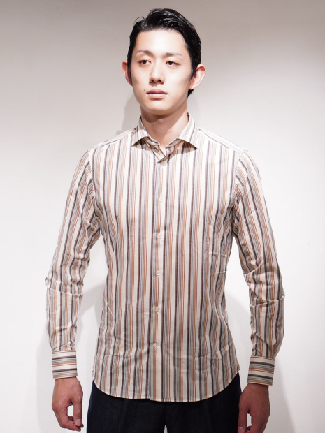 TRAIANO TS15TF12 ストライプシャツ