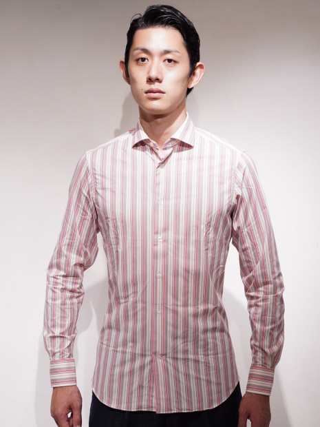 TRAIANO TS15TF14 ストライプシャツ