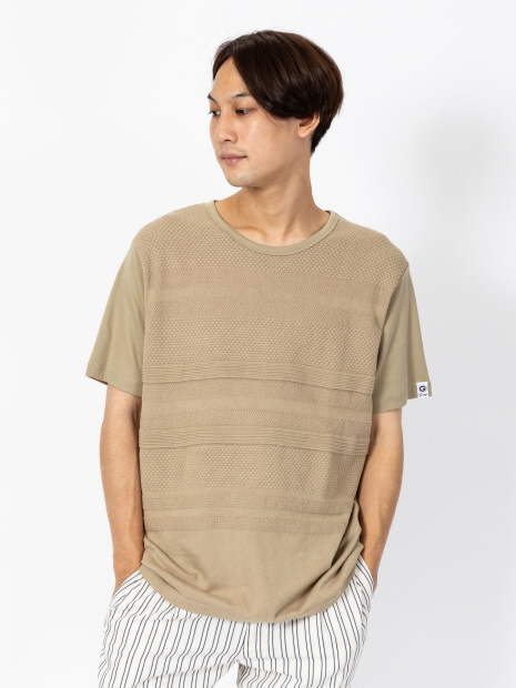 【G-STAGE】301509ニット切替Tシャツ
