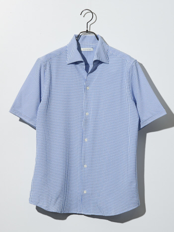 DESIGNWORKS (MEN'S) - 【DOTAIR】2WAY 半袖 サッカーシャツ / 軽量 / 防シワ / 吸水速乾