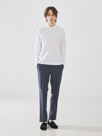 ストレッチ 変形 長袖Tシャツ