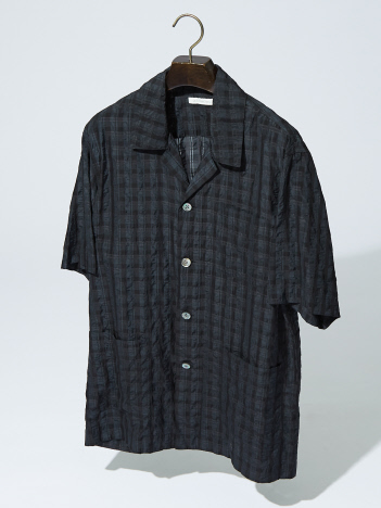 DESIGNWORKS (MEN'S) - 【フェザータッチ】シアー オープンカラー シャツ
