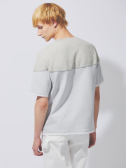 デザインワークス (メンズ)
【ストレッチポンチ】ニット ドッキング Tシャツ