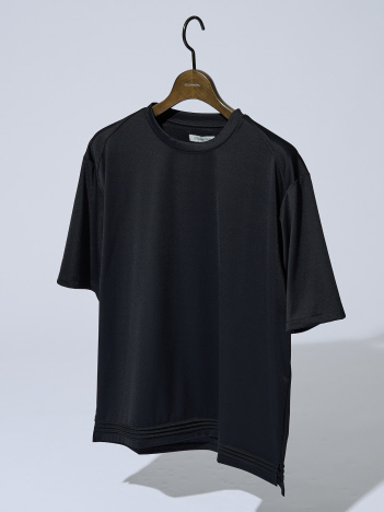【接触冷感】ツイルジャージー ピンタック Tシャツ