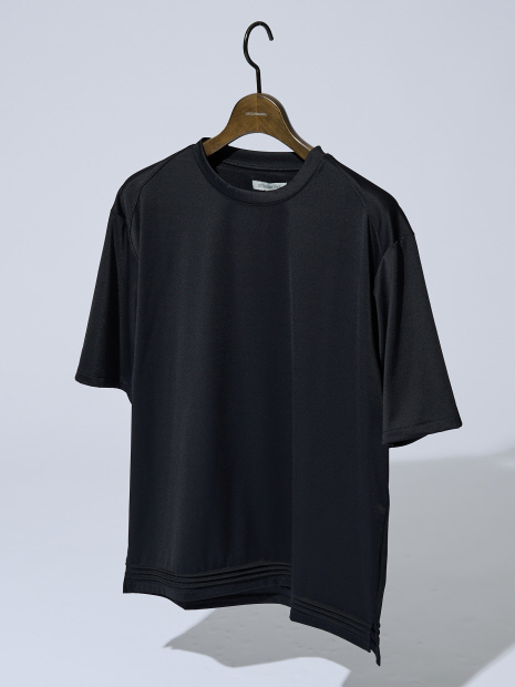 【接触冷感】ツイルジャージー ピンタック Tシャツ