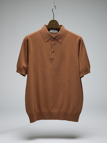 【Tutto / トゥット】スタンドカラー半袖ポロシャツ / collar stand polo