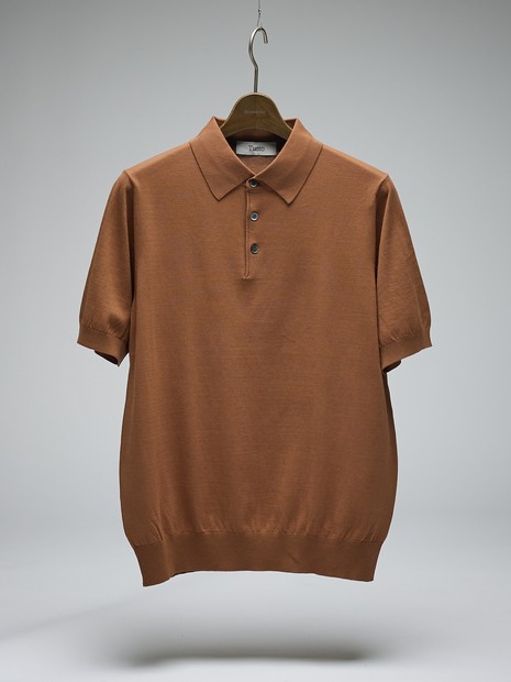 【Tutto / トゥット】スタンドカラー半袖ポロシャツ / collar stand polo