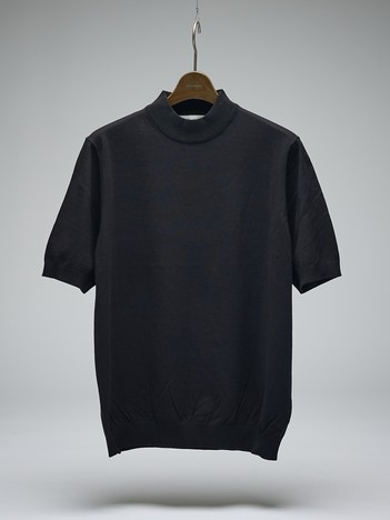 【Tutto / トゥット】コットンニット モックネックTシャツ