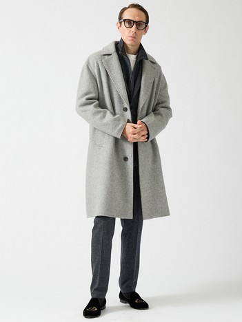 Super110's バルカラーコート / リバー仕立て