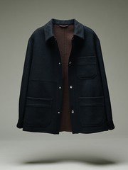 Super110's フレンチ カバーオール / リバー仕立て｜DESIGNWORKS