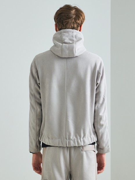 【セットアップ対応】フェイクスウェード パーカーブルゾン