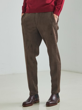 【セットアップ対応】ストレッチスエード スラックス / トラウザーズ