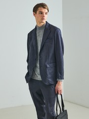 美品 タリアトーレ リネン ストレッチ ダブルブレスト ジャケット ストライプ TAGLIATORE / タリアトーレ リネン ブレンド ストライプ ジャケット