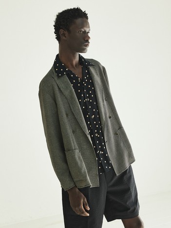 DESIGNWORKS (MEN'S) - カラミミックスイージーダブルジャケット