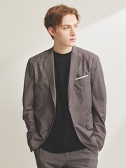 【美品】 アバハウス セットアップ シアサッカー クイックドライ イージーケア セットアップ対応/FLEX JACKET】クイックドライ シアサッカー