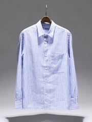 02242-0068 リネンストライプカバーシャツ レギュラーカラー リネンストライプシャツ｜DESIGNWORKS (MEN'S