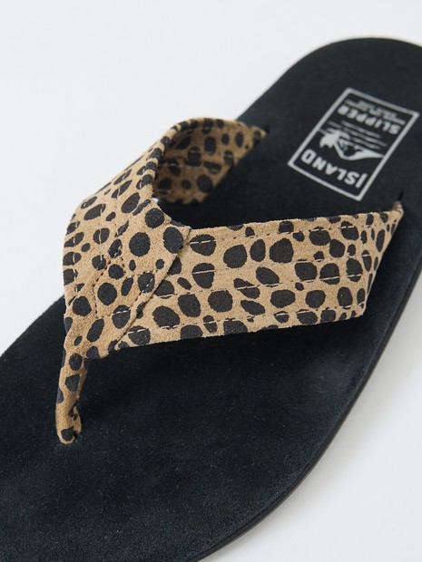 ISLAND SLIPPER / アイランドスリッパ】別注レオパード トングサンダル