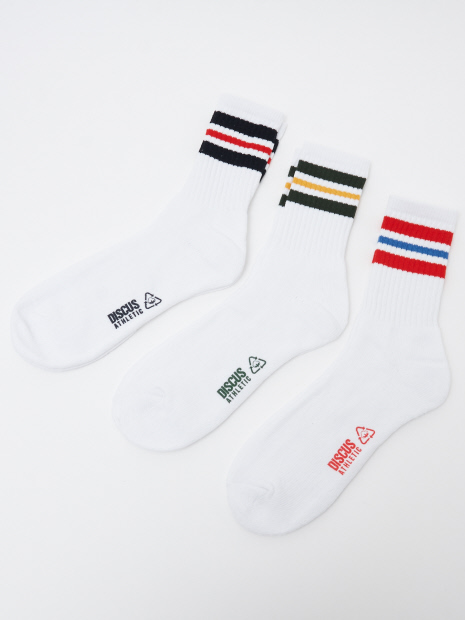 【DISCUS】201001 201002 SOCKS PACK 3P 3枚セット ソックス