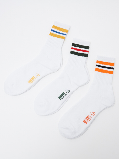 【DISCUS】201001 201002 SOCKS PACK 3P 3枚セット ソックス