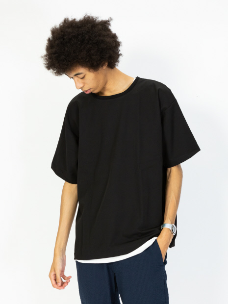 【ATELANE】20A-15040 ストレッチツイルTEE+天竺タンクトップ SET
