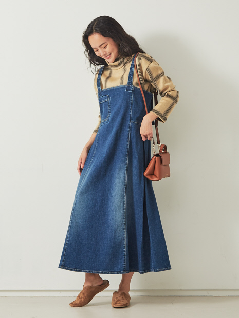Mylanka ストレッチデニムワンピース Select By Abahouse セレクト バイ アバハウス
