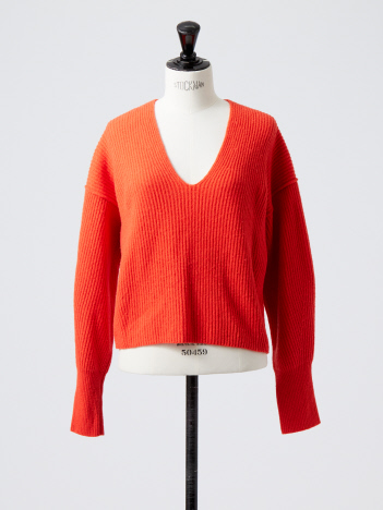 USED ABAHOUSE (Ladie's) - 【USED/Rouge vif la cle】Ｖネックショートニット
