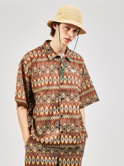 アバハウス
WILDERNESS EXPERIENCE / ウィルダネスエクスペリエンス  / Peacock pattern open collar shirt // オープンカラーシャツ　/ セットアップ