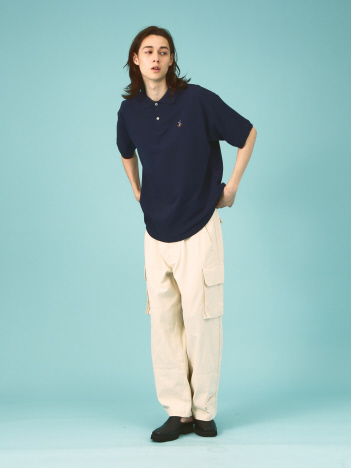 【BEVERLY HILLS POLO CLUB / ビバリーヒルズポロクラブ】ワンポイント鹿の子ポロシャツ