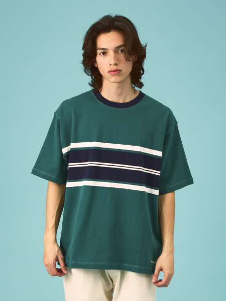 WEB限定】LL BEAN パネルボーダーTシャツ/ユニセックス｜ABAHOUSE