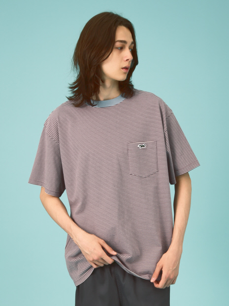 PENNEY'S ペニーズ/ FOX BORDER POCKET TEE/ワンポイントワッペン