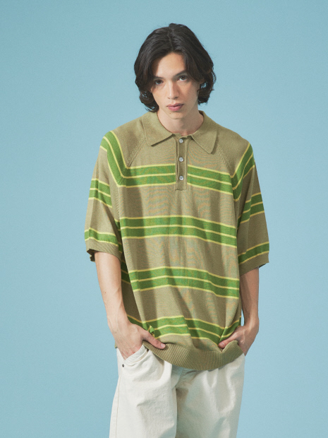 TOWNCRAFT / タウンクラフト/SURF BORDER KNIT POLO/サーフボーダー ...