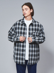 アバハウス
【WEB限定】ルーズシルエット　オンブレチェックシャツ/REVO