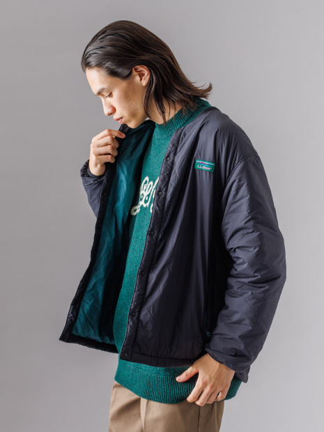 【WEB限定】LL BEAN / エルエルビーン / ノーカラーRIPSTOP ダウンジャケット