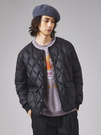 【WEB限定】TAION MILITARY OVER SIZE CREW NECK JKT【UNISEX】ミリタリー オーバーサイズ クルーネック ダウンジャケット/TAION-104LSBPML-1【予約】