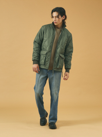 【WEB限定】TAION MILITARY LIB HI NECK DOWN JKT / ミリタリーリブハイネック　ダウンジャケット / TAION-112ZML-1