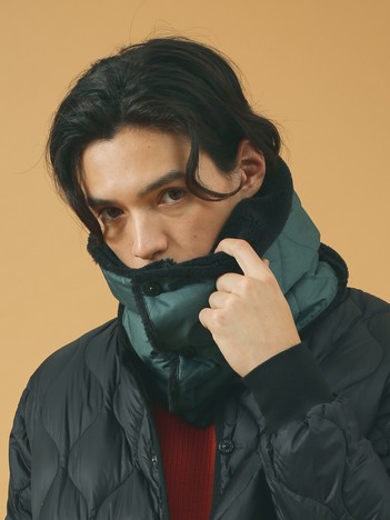 【TAION /タイオン】リバーシブル ダウンネックウォーマー/DOWN NECK WARME/ユニセックス/R203ML-1/